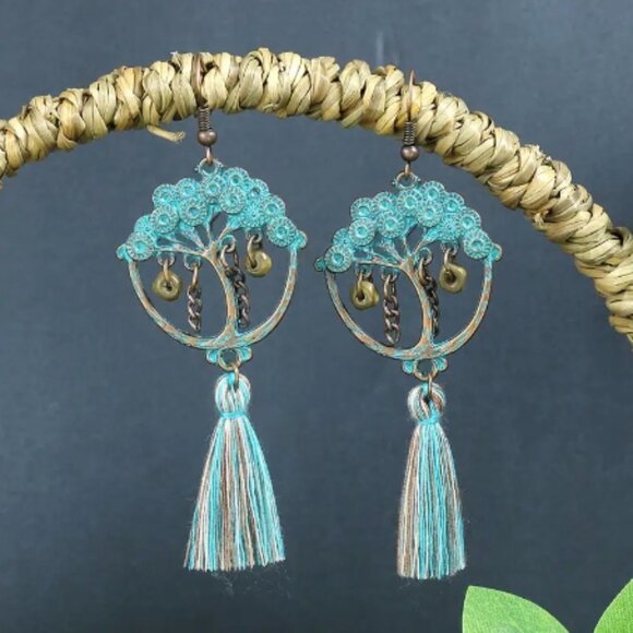 11 Pairs Multicolor Boho Tribal Geometric Earrings - Picture 3 of 12